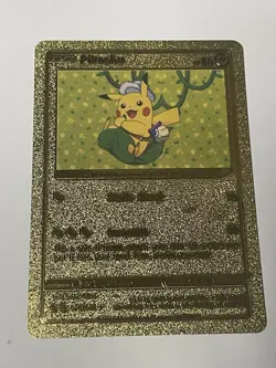 Pikachu Basic Premium Gold Foil Fan Art Pokemon Pk19 - Image 1