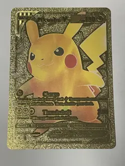 Pikachu V Basic Premium Gold Foil Fan Art Textured Pokemon Pk16 - Image 1
