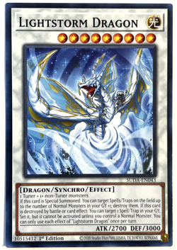 YuGiOh! - Lightstorm Dragon SUDA-EN043 1st Edition Common - Image 1