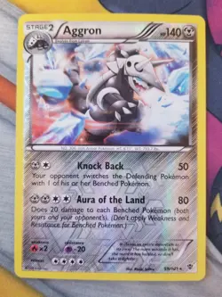 Pokemon TCG Aggron Rare Reverse Holo 59/101 Plasma Blast Card 2013 LP-NM - Image 1