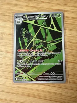 Pokemon TCG Destined Rivals Team Rockets Spidops Illustration Rare Card 187/182 - Image 1