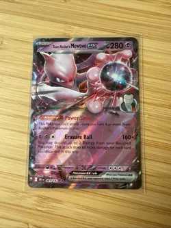 Pokemon TCG Destined Rivals Team Rocket's Mewtwo EX Card 081/182 NM Condition - Image 1