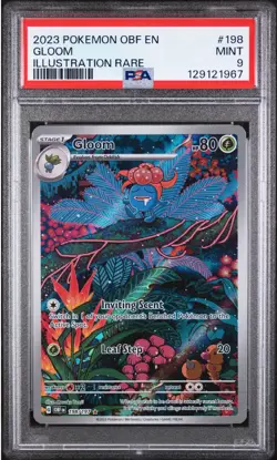 Pokemon TCG Obsidian Flames Gloom 198/197 Holo Illustration Rare Card PSA 9 - Image 1