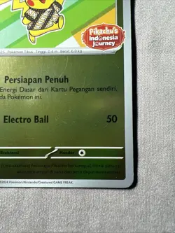 US SELLER Pikachu Batik 191/SV-P Indonesia Pokemon Promo Reverse Holo NM - Image 4