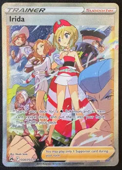 Irida GG63/GG70 Pokemon TCG Crown Zenith: Galarian Gallery Full Art Near Mint - Image 1