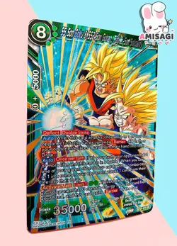 Dragon Ball Trading Card - SS Son Goku & SS2 Son Gohan BT21-079 SR Foil Karte - Image 2