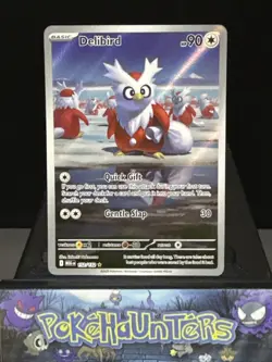 Pokemon Card Delibird 152/132 Illustration Rare Mega Evolution Base Set NM - Image 1