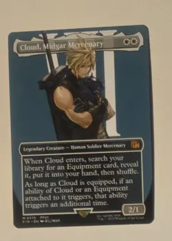MTG - Cloud, Midgar Mercenary - Borderless - Final Fantasy - Image 1