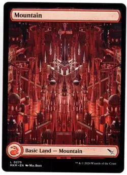 Mountain 0275 Foil Full Art Land Murders at Karlov Manor MTG Near Mint - Image 1