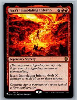 Magic MTG The List Reprints Jaya's Immolating Inferno #133/269 TCG CCG - Image 1