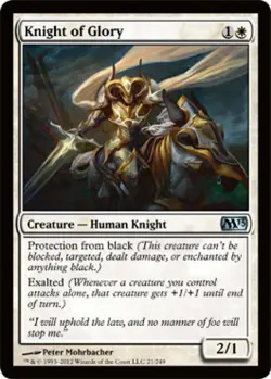 Knight of Glory - Medium Play MTG Magic 2013 Core Set - Image 1