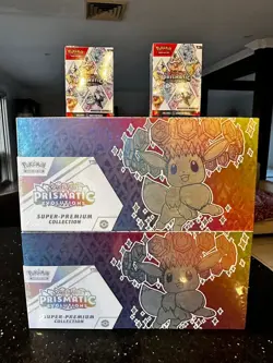 Pokemon TCG Prismatic Evolutions - 2x Super Premium Collection 2x Booster Bundle - Image 1
