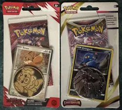 Pokemon Destined Rivals Eevee SWSH LOST ORIGIN CROAGUNK Checklane Blister LOT ! - Image 2