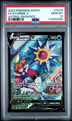 2022 POKEMON SWORD & SHIELD ASTRAL RADIANCE #TG13 FULL ART/STARMIE V PSA 10 - Image 1