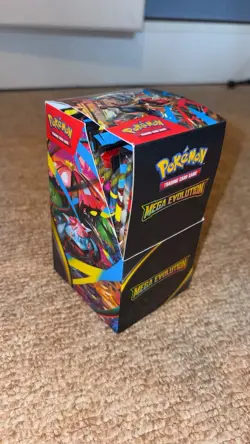 Pokemon TCG Mega Evolution Half Booster Box not SEALED (18 packs) in hand - Image 1