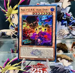 Yugioh Noh-P.U.N.K. Ogre Dance (Emblem) BLMM-EN075 Ultra Rare 1st Ed Near Mint - Image 1