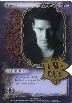 Buffy The Vampire Slayer CCG Limited Pergamum Prophecy Essence Card #196 Angel - Image 1