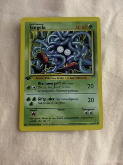 1st Edition German Tangela 66/102 Base Set - Common Pokemon Card - LP - Image 1