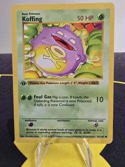 1999 Pokemon TCG Koffing 51/102 Base Set 1st Edition Shadowless Card #51/102 - Image 3