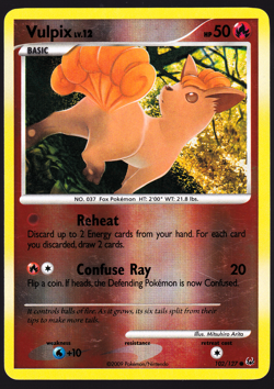 Vulpix 102/127 Platinum Reverse Holo 2009 Pokemon TCG Card NM - Image 1