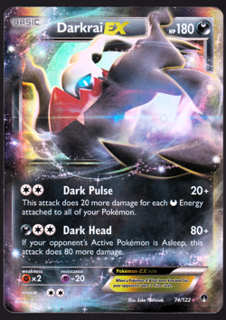 Darkrai EX 74/122 XY Breakpoint Holo 2016 Pokemon TCG Card NM - Image 1
