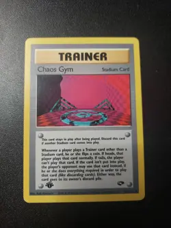 Chaos Gym 102/132 LP 1st Edition Gym Challenge Rare Vintage Pokemon Card - Image 1
