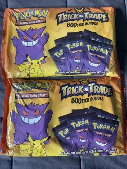2 Bag Nintendo Pokemon 2022 TCG BOOster Trick Or Trade Trading Card Game 820650850783 - Image 1