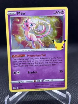 Pokemon Celebrations - Mew Holo Rare 011/025, 25th Anniversary Set - Image 1