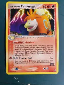 Pokemon TCG Camerupt 19/95 Team Magma vs. Team Aqua 2004 Regular Rare Card LP - Image 1
