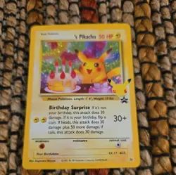 Pokemon Holo Birthday Pikachu Celebrations Collection #24 - Image 1