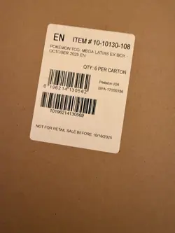Pokemon TCG: Mega Latias ex Box (x6) Sealed Case - In Hand - Image 1