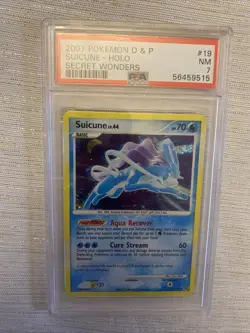2007 Pokemon Diamond & Pearl Secret Wonders 19 Suicune-Holo PSA 7 - Image 1