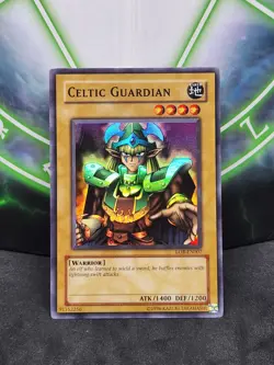 Yugioh Celtic Guardian LOB-EN007 Super Rare NM OG Print - Image 1