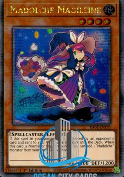 Yugioh RA04-EN185 Madolche Magileine Quarter Century Secret Rare - Image 1