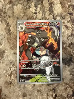 Pokemon TCG Team Rockets Houndoom Illustration Rare Card 191/182 Destined Rivals - Image 1