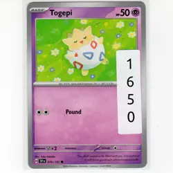 Pokemon TCG Togepi 070/191 Sv08: Surging Sparks Regular Common Card EN-NM 2024 - Image 3