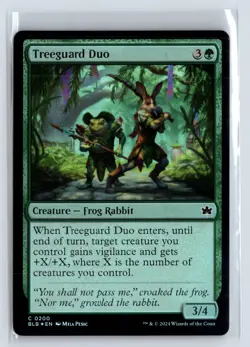 FOIL Treeguard Duo Bloomburrow Common - MTG Magic the Gathering Card - Image 1