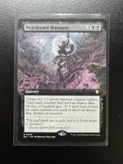 MTG - Swarmyard Massacre - BLC Commander: Bloomburrow 0055 Extended Art Base - Image 1
