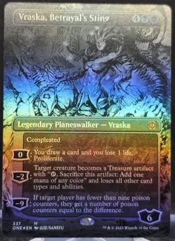Vraska, Betrayal's Sting #337 Phyrexia: All Will Be One Borderless Foil Mythic - Image 1