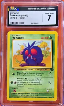 1999 Pokemon 63/64 Venomat Jungle 1st Edition. (194) - Image 1