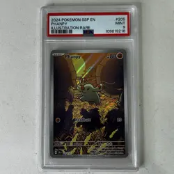 2024 Pokemon Phanpy 205/191 Surging Sparks Illustration Rare PSA 9 Mint - Image 1