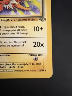 Pokemon Vintage TCG Jolteon Jungle Non Holo Rare 1999 WotC - Image 4