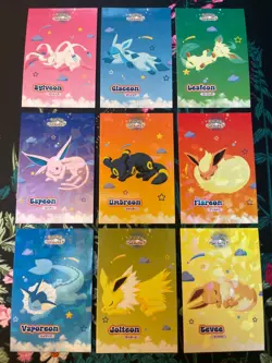 Cracked Ice Pokemon Let's Go Eevee Database Peru Sleepy Set Eeveelution Full Set - Image 1