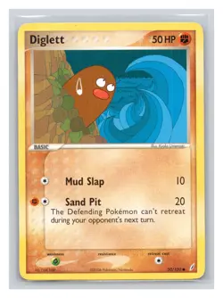 Pokemon TCG Diglett 50/100 Crystal Guardians Normal LP - Image 1