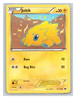Pokemon TCG Joltik 41/108 Dark Explorers Normal LP - Image 1