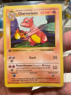 Lot of 2 Pokemon TCG Base Set Charmeleon 1st Edition Shadowless 24/102 DMG - Image 1