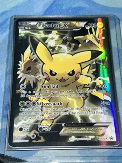 Pokemon TCG: Pikachu EX XY124 Full Art Holo XY Black Star Promo - Image 1