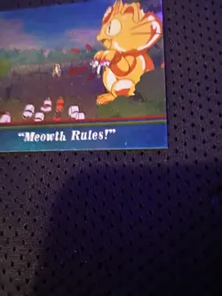 OR13 Meowth Rules! Foil Topps TV Animation Series 3 Blue Label Pokemon Card 2000 - Image 5