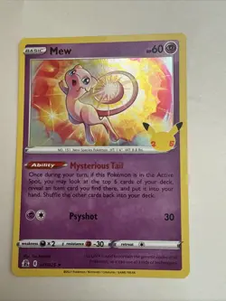 Pokemon TCG Celebrations Mew 011/025 Holo Rare - Image 1