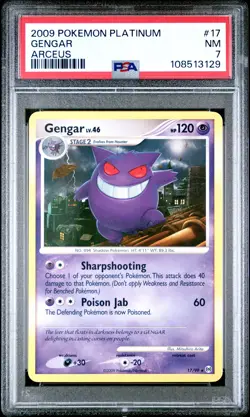 2009 POKEMON PLATINUM ARCEUS #17 GENGAR PSA 7 - Image 1